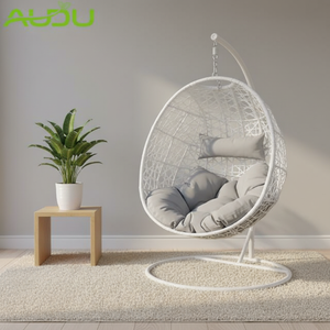 Columpio Redondo de Mimbre de Diseño Moderno Audu para Exteriores, Columpio de Ratán para Parques <span class=keywords><strong>y</strong></span> Hoteles, Muebles de Exterior de Metal Duradero - Product Image 6