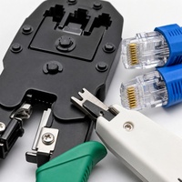 Kit d'outils 3-en-1 pour sertir et tester les câbles réseau métalliques avec tournevis (GJ-wxqtz-2KT-2072) pour réparations domestiques