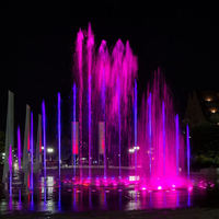 Modernes Design Außen pool Dekoration LED Musikalische tanzende Wasser runde Brunnen Düse