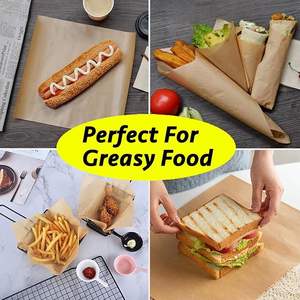 Greaseproof Burger Wrapping Paper Custom Size Sandwich Paper for Restaurant Takeaway - Product Image 3