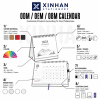 Calendrier de bureau 2027, calendrier de table personnalisé avec logo, vente en gros en vrac, directement de l'usine