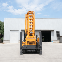 Pompe de forage portable sur chenilles à moteur diesel, robuste tout-terrain, pour puits d'eau, profondeur max. 800m, qualité supérieure, prix usine