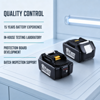 Baterai Li-ion 18V BL1860 BL1850 BL1840 BL1830 untuk Perkakas Tanpa Kabel Mak, Paket Baterai Pengganti, Pabrik Sumber OEM