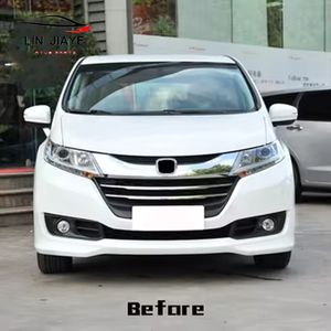 Piezas de automóviles para 2015-2018 Honda <span class=keywords><strong>Odyssey</strong></span> Upgrade a 2020 <span class=keywords><strong>Odyssey</strong></span> Kits de carrocería Parachoques delantero Parrilla de parachoques trasero con LED - Product Image 2