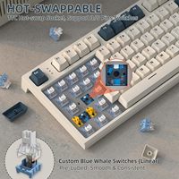 Teclado Mecánico Inalámbrico ATTACK SHARK K86 con Interruptores Lineales Pre-Lubificados, RGB, para Gamers de PC