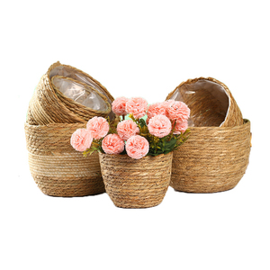 Natural Woven <b>Seagrass</b> Storage <b>Basket</b> for Garden and Indoor Use Eco-Friendly Multifunctional - Product Image 5