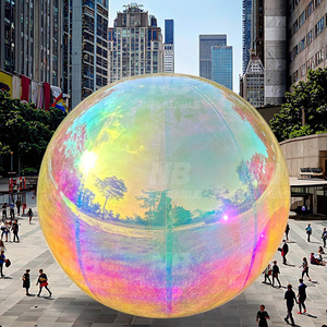 Floating Sphere Mirror <b>Balloon</b> Outdoor Events Party Decorations Christmas Models-Shinny Big Inflatable Ball <b>Customized</b> Decorativ - Product Image 1
