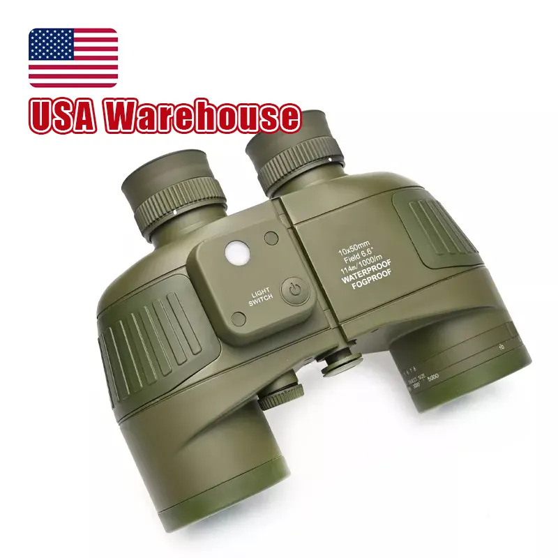 Binock USA Warehouse night vision binoculars price IPX7 waterproof 7x50 10x50 ED german rangefinder binocular with compass