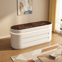Armario Vestidor Minimalista Moderno de Lujo Ligero y de Alta Gama; Mueble de Exhibición de Pie para Uso Doméstico; Completamente Ensamblado