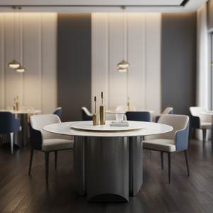 <span class=keywords><strong>Tavolo</strong></span> da Pranzo in <span class=keywords><strong>Marmo</strong></span> di Lusso Moderno Stile Italiano con Piano Rotante, 6 Posti, Arredamento Durevole per Sala da Pranzo - Product Image 5