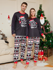 PASUXI 2025 Piyama Natal Berkualitas Tinggi Khusus Lengan Panjang Pakaian Orang Tua-Anak Set Piyama Keluarga - Product Image 2