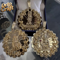 Colgante Redondo con Diseño Popular, Joyería Hip-Hop, Apto para Hombres y Mujeres, Ideal para Parejas.