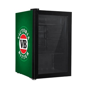 Réfrigérateur de bar avec porte en verre double vitrage noir de marque personnalisée - Product Image 3