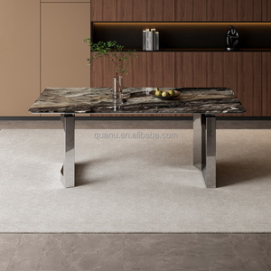 Dw1270 quanu tùy chỉnh kích cỡ khác nhau sang trọng thiết kế đơn giản hình chữ nhật bàn ăn và ghế đặt cho nhà/căn hộ - Product Image 3