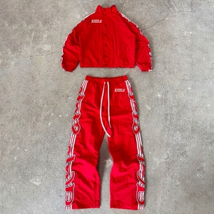 Fabricant de vêtements à Dongguan, veste zippée en nylon imperméable de haute qualité, ensemble de survêtement décontracté pour hommes, coupe-vent - Product Image 1
