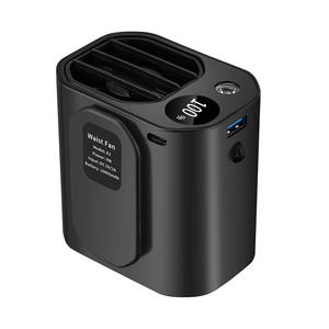 Ventilateur rechargeable multifonctionnel à main Ventilateur de cou à longue portée Ventilateur de taille suspendu portable pour le camping en plein air - Product Image 1