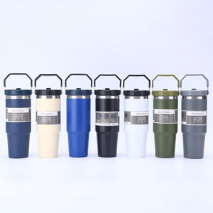 Gobelet isotherme en acier inoxydable écologique de 30 oz personnalisable OEM/ODM avec couvercle en plastique hermétique et poignée – Nouveaux cadeaux high-tech - Product Image 1