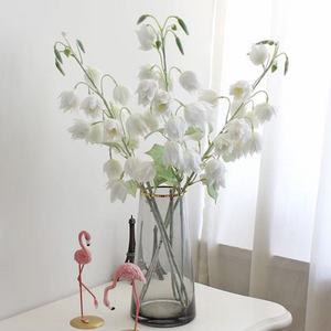 Campanulas Artificiales Blancas al por Mayor, Flores Artificiales Simuladas para Decoración de Bodas y Hogar - Product Image 1