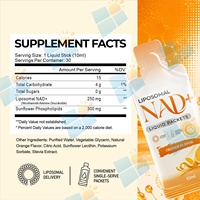 Bolsitas de Bebida Liposomal NAD+ de Naranja 10ml, Paquete Portátil de Bienestar Diario, 30 Porciones, Empaque Personalizado, Proveedor Mayorista OEM