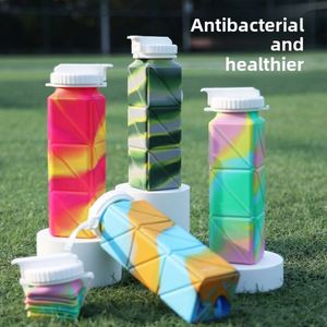 Collapsible 21oz Silicone Water Bottle for Kids BPA-Free Leakproof for School Use Direct Drinking for <b>Runners</b> - Product Image 3