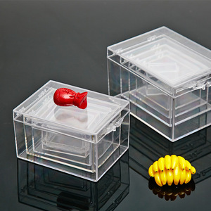 Transparent Plastic <b>Storage</b> <b>Box</b> Rectangle Desktop Organizer Jewelry Display Case Small Size Clear Acrylic Container - Product Image 3