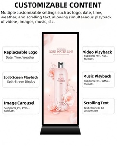 Écran publicitaire LCD en forme de bande étroite de 43, 50, 55, <span class=keywords><strong>65</strong></span>, 75 pouces, écran tactile 4K, signalisation numérique et affichage intérieur sur pied - Product Image 3