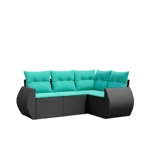 Set Divano da Esterno in Rattan a 6 Posti, Stile Contemporaneo, Design Moderno per Uso Residenziale - Product Image 1