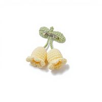 Broche personnalisée en coton tricotée à la main au crochet, motif floral Art Déco en forme de cœur, haute qualité, décoration intérieure, toutes occasions
