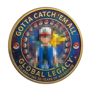 Moneta Commemorativa in Metallo per il 30° Anniversario, Souvenir da Collezione, Protagonista 'Gotta Catch 'Em All' - Product Image 2