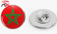 Lot de souvenirs du Maroc : drapeau rouge et vert, collier, boucles d'oreilles, épingle, porte-clés, drapeau de bureau, couvre-table – Cadeau pour les fans