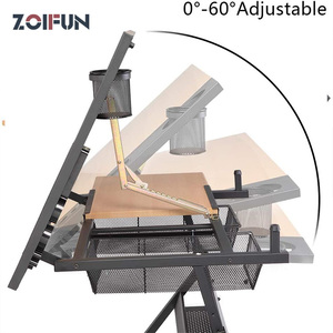 Bàn Đứng Phác Thảo Chuyên Nghiệp Kích Thước Phần Cứng Có Thể Điều Chỉnh Toàn Bộ Chiều Ngang Kiến Trúc Thiết Kế Studio Cổ Điển - Product Image 5