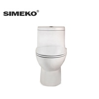 SK-T03 Ensemble WC monobloc moderne en céramique à poser au sol, chasse d'eau par gravité, double chasse, cuvette allongée pour usage domestique et hôtelier, garantie 3 ans