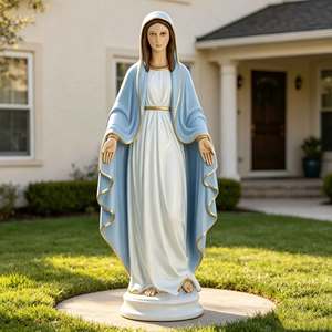 Statue Personalizzate in Resina di Madrina Religiosa a Grandezza Naturale, Adatte per Decorazioni Interne ed Esterne di Luoghi Religiosi - Product Image 6