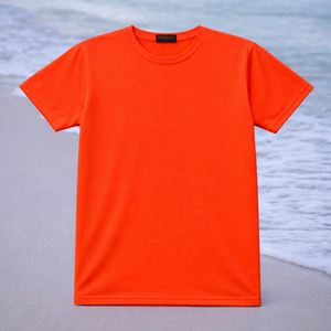 Camiseta de manga corta y cuello redondo, color neón, hecha de TK S/J (Single Jersey) 100% poliéster 145-150 gsm (26) - Product Image 2