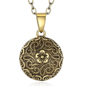 Merryshine Collar <span class=keywords><strong>de</strong></span> Bola Musical <span class=keywords><strong>de</strong></span> Cobre Antiguo para Embarazo, Campanilla <span class=keywords><strong>de</strong></span> Maternidad con Sonidos <span class=keywords><strong>de</strong></span> Ángel - Product Image 1
