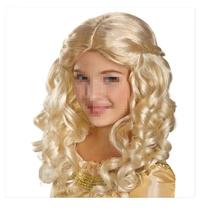 <span class=keywords><strong>Pelucas</strong></span> <span class=keywords><strong>de</strong></span> disfraz <span class=keywords><strong>de</strong></span> fiesta <span class=keywords><strong>de</strong></span> princesa para <span class=keywords><strong>niñas</strong></span>, color rubio sintético personalizado barato, 2017 - Product Image 1