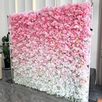 Tirai Besar Warna Hijau Ungu Biru Emas Merah untuk Latar Belakang Acara Bridal Shower, Bunga Palsu Hitam Chiara untuk Dekorasi Latar Belakang