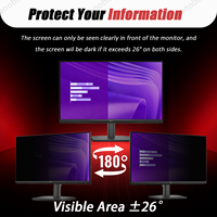 Filtre de confidentialité pour moniteur Dell 24 pouces 16:9, facile à installer, anti-lumière bleue, protection des yeux, anti-empreintes digitales, résistant aux rayures