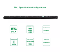 PDU intelligent OIT de haute qualité 90 kW triphasé 415 V 125 A 24 voies C19 à montage en rack avec surveillance IP pour la transmission d'énergie électrique