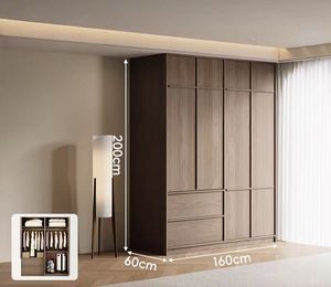 Lemari Pakaian Kamar Tidur MDF Profesional Interior Kontemporer yang Dapat Disesuaikan dengan Desain Berdiri Sendiri untuk Penggunaan di Rumah dan Hotel - Product Image 2
