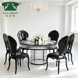 Sillas de plástico negro tallado para salón de banquetes de nuevo diseño para eventos bodas - Product Image 3