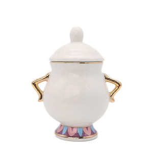 Juego de Taza y Plato de Cerámica Archie de La Bella y la Bestia, Taza de Té de Porcelana Pintada, Taza de Té de la Sra. Potts - Product Image 4