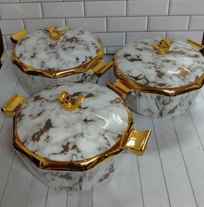 Thực phẩm lưu trữ Container 3 cái Set ABS + thép không gỉ sang trọng thịt hầm cookwares tự chọn thực phẩm ấm hơn Bộ - Product Image 6