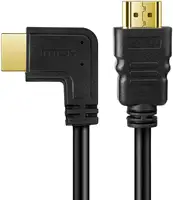 LIJIE सही कोण HDMI केबल समर्थन 4K 3D चाप और ईथरनेट स्थानांतरण गति अप करने के लिए 18G बीपीएस 90 डिग्री hdmi केबल वाम कोण