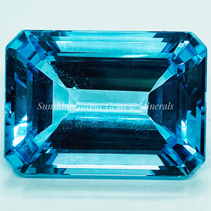 15X20mm Octagon Cut Natural Sky Blue Topaz Venta al por mayor Precio de fábrica Piedra preciosa suelta facetada de alta calidad por quilate CERTIFICADO - Product Image 1