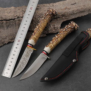 माननीरी नई शैली टैंग चाकू स्टेनलेस स्टील फिक्स्ड ब्लेड जेब चाकू एब्स बैल हड्डी की लकड़ी ईडीसी शिकार थोक ओएम - Product Image 3