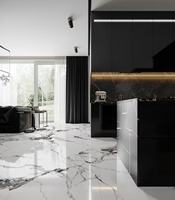 Dalles frittées 1600*3200*12mm, pierre de marbre artificielle brillante, plaque de quartz artificielle pour comptoir d'ingénierie