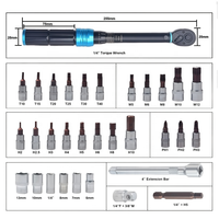 1/4'' 32 Pcs 5-25N.m Preset Quick  Perlengkapan Perbaikan Motor  Kunci Ratchet Torsi Multifungsi Presisi Tinggi