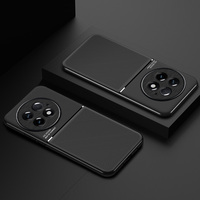 Support magnétique pour voiture en cuir PU mat avec coque arrière pour OnePlus 15 13 13R 13T 12 / Ace 5 Ultra / Racing / Ace 5 3 2 Pro / Nord 5 CE5