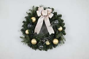 Popular Customized Decoration Artificial Hanging Ornament <b>Wreath</b> 24inch Green Artificial <b>Wreath</b> - Product Image 3